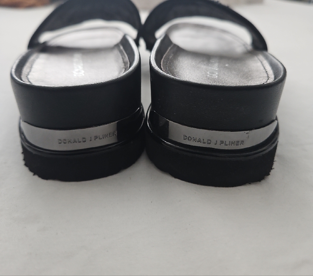 Donald J. Pliner Black Jeweled Slide Mules - Picture 4 of 6